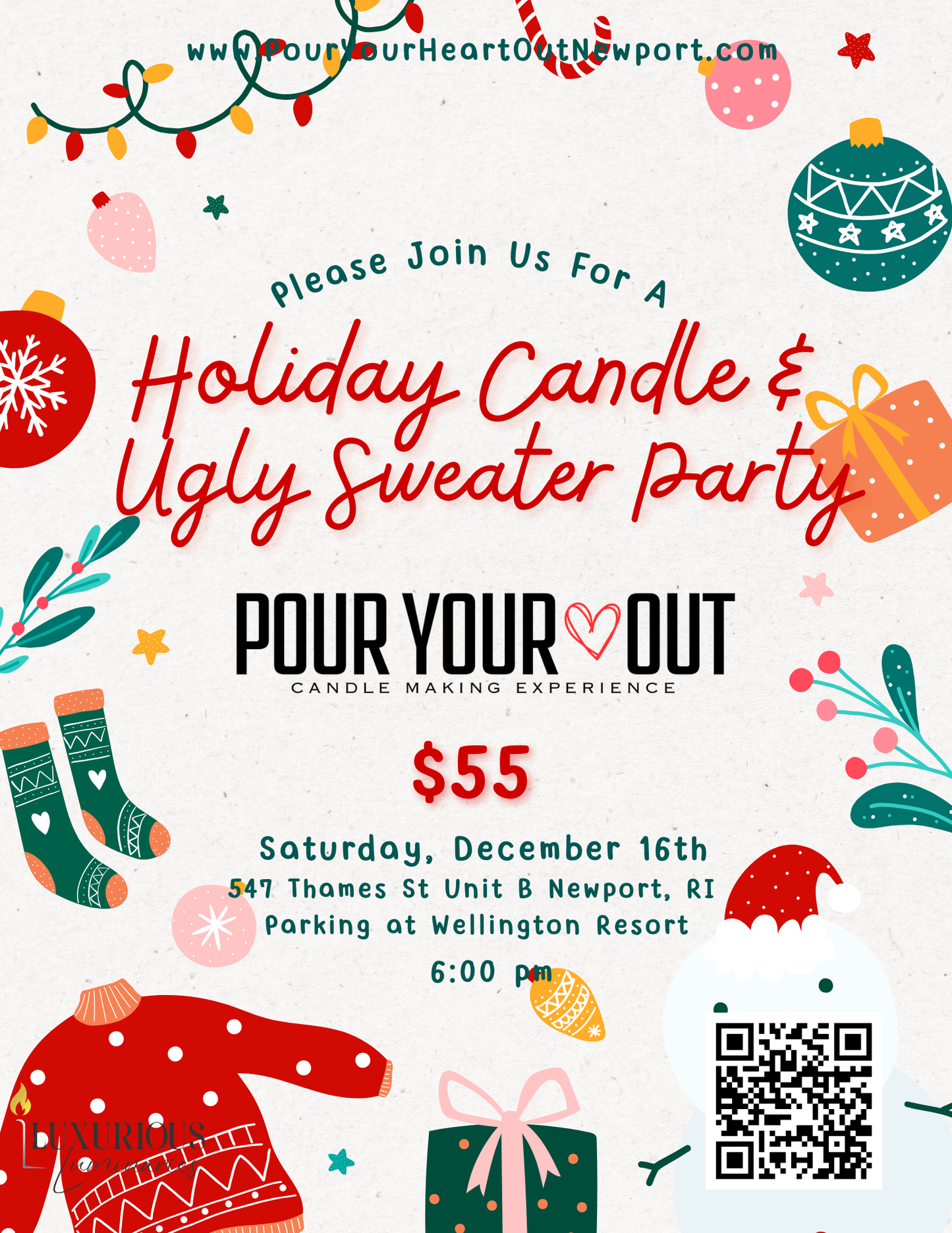Holiday Candle & Ugly Sweater Party